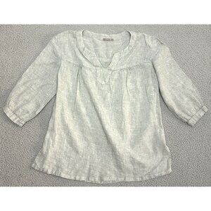 Jigsaw Popover Top Small Tunic ¾ Sleeve‎ Relaxed Boho Lagenlook